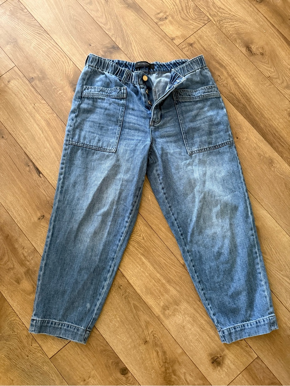 Liverpool Light Blue Denim Joggers